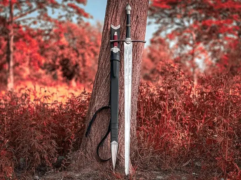 Personalised Aragorn Strider Replica SWORD From Lord of the Rings, Replica with Scabbard & Wall Mount , Best Gifts for Anniversary, wedding gift