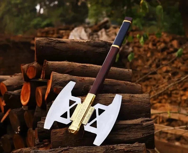 30" The Battle Axe of Lord Gimli Rings Handmade Carbon Steel Wooden Handle gifts